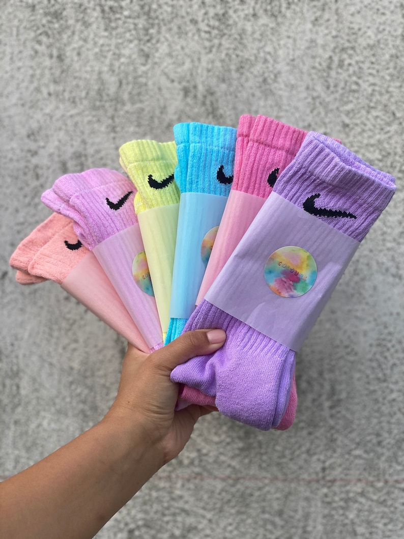 pastel tie dye nike socks