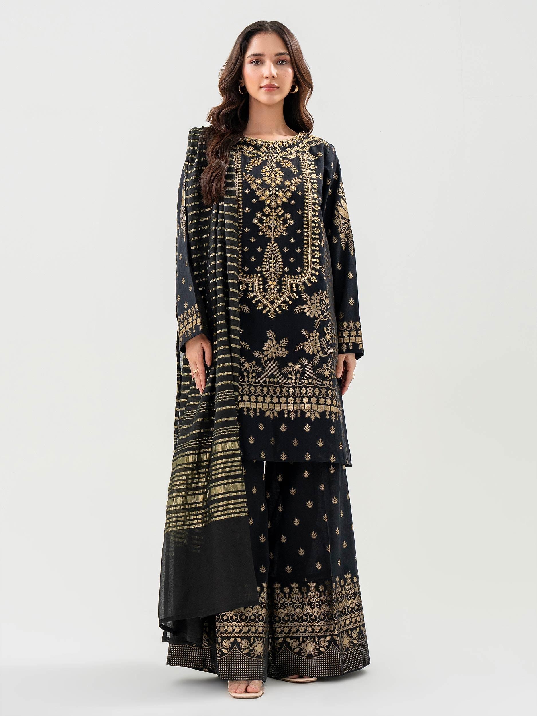 jacquard dress designs limelight Rs. 3590 | PRET | Embroidered Jacquard Shirt