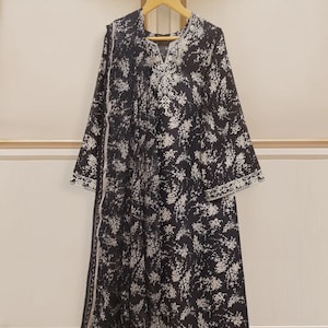 agha noor black and white dress Azira