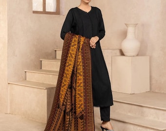 Wool Jacquard Shawl Pakistani Winter Collection