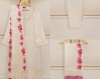 Agha Noor Original Lawn Embroidered Shirt Pant With Dupatta Pakistani ...