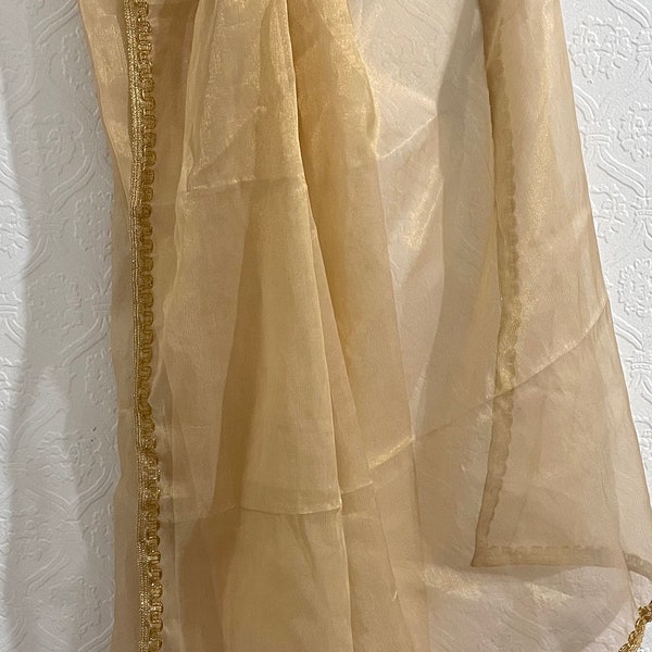 Light Gold Masoori Dupatta Pakistan Indian Wear