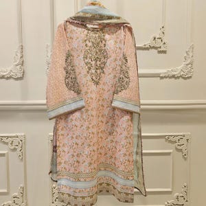 Agha Noor Original 2 Piece Lawn Embroidered Shirt & Dupatta Pakistani Indian Bangladeshi Designer Ready To Wear