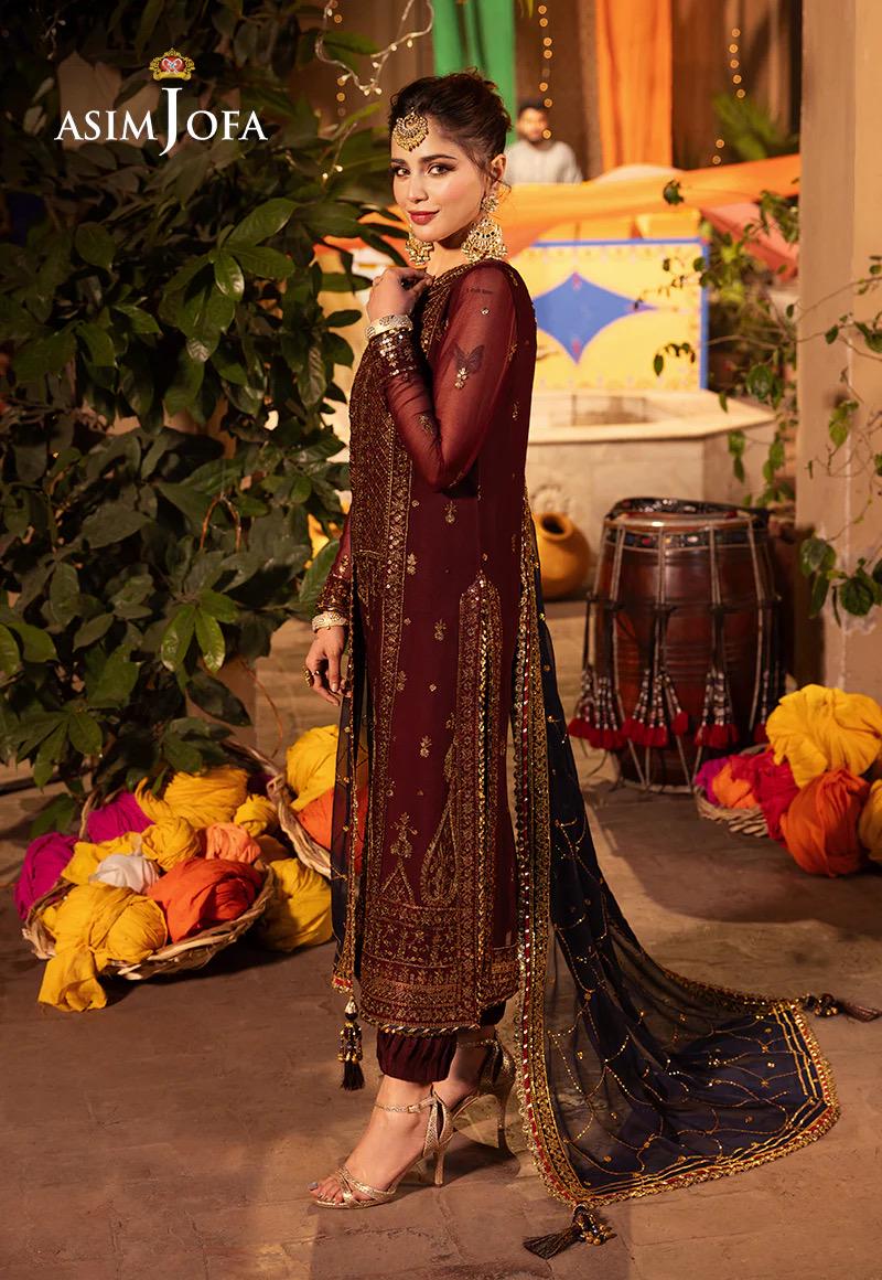 ASIM JOFA Chiffon Dress-ES-102