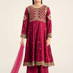 Maria B Kids Collection Embroidered Dress Ready To Wear