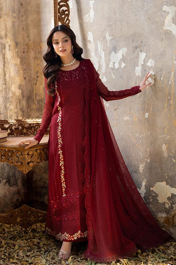 Azure Brand Original Chiffon Embroidered Dress Ensembles Collection 2025  Pakistani Designer Wear - Etsy