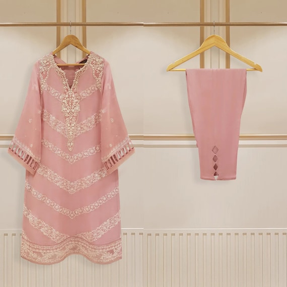cotton net dress design 2 Piece