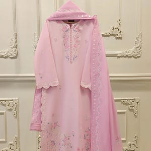 Agha Noor Original 2 Piece Lawn Embroidered Shirt & Dupatta Pakistani Indian Bangladeshi Designer Ready To Wear
