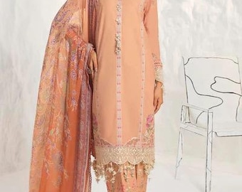 Sana Safinaz Lawn Dress, Embroidered Pakistani 3 Piece Suit