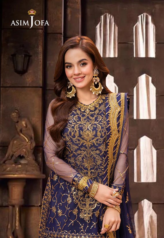 asim jofa dress design 100% Original Asim Jofa Luxury Lawn Collection Unstitched Stitched Pakistani Salwar Kameez Designer Party Wear Bridal Wear Fancy Lace Bridal