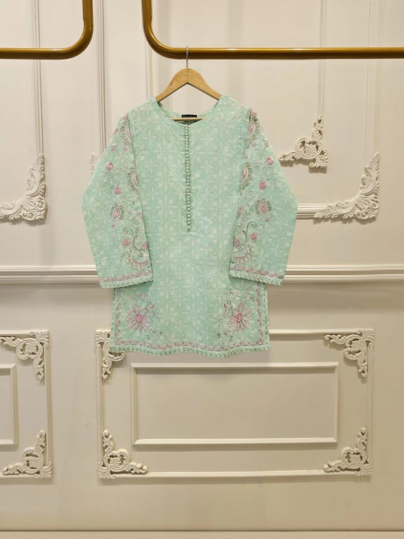 agha noor green dress 3 Piece