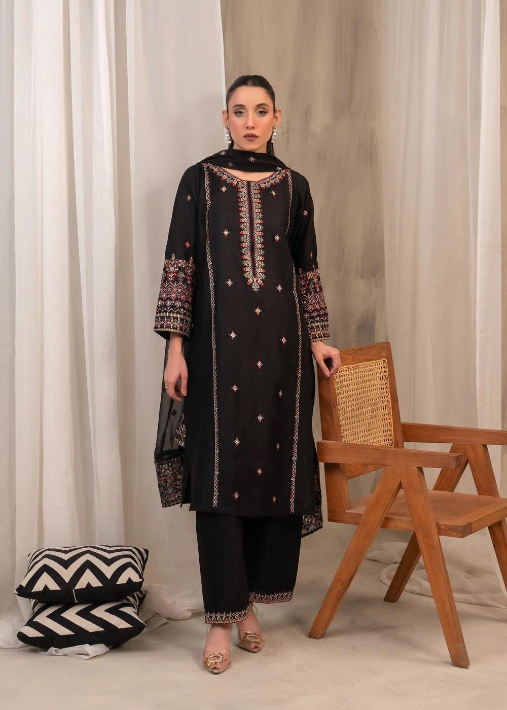 Maria B Black Dress - Etsy