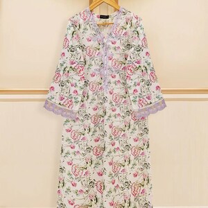 Agha Noor Original 2 Piece Cotton Embroidered Shirt & Pant Pakistani Indian Bangladeshi Designer Ready To Wear