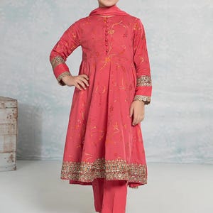 Maria B Kids Collection Embroidered Dress Ready To Wear
