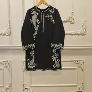 agha noor black dress Agha Noor 100% Pure Chiffon Embroidered Black Three Piece Trends and Styles