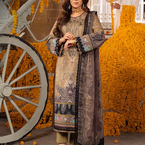 Asim Jofa Original Lawn Aira Collection Pakistani Designer Wear Size Medium