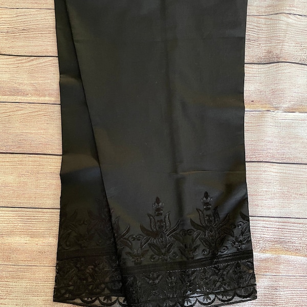 Cotton Pant Trouser Black Pakistani Indian Bangladeshi Ready To Wear