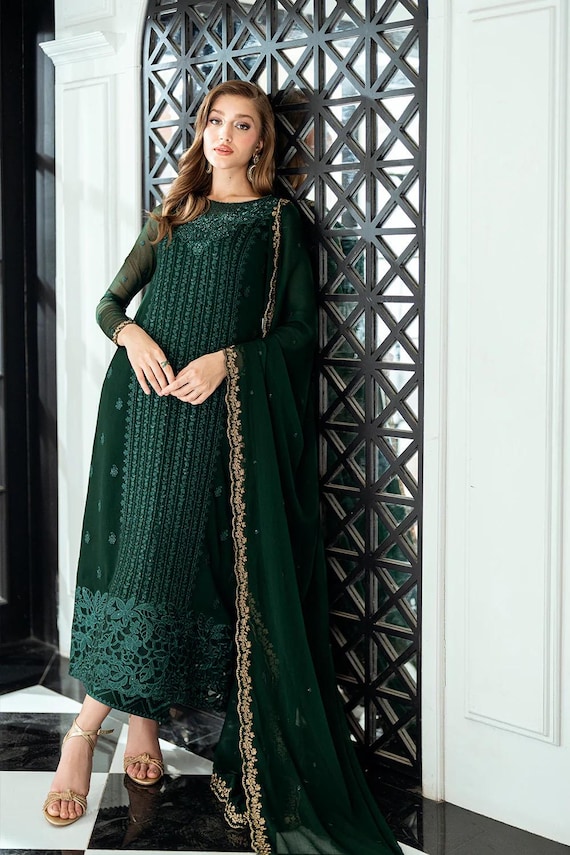 Azure Brand Original Chiffon Embroidered Dress Latest Collection 2025 Pakistani Designer Wear
