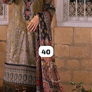 Asim Jofa Original Cotton Jacquard Embroidered Aira Collection Pakistani Designer Wear