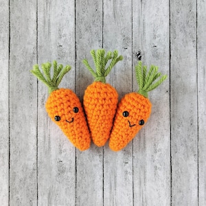 Crochet carrot plush | Stuffed baby carrot amigurumi | Play food