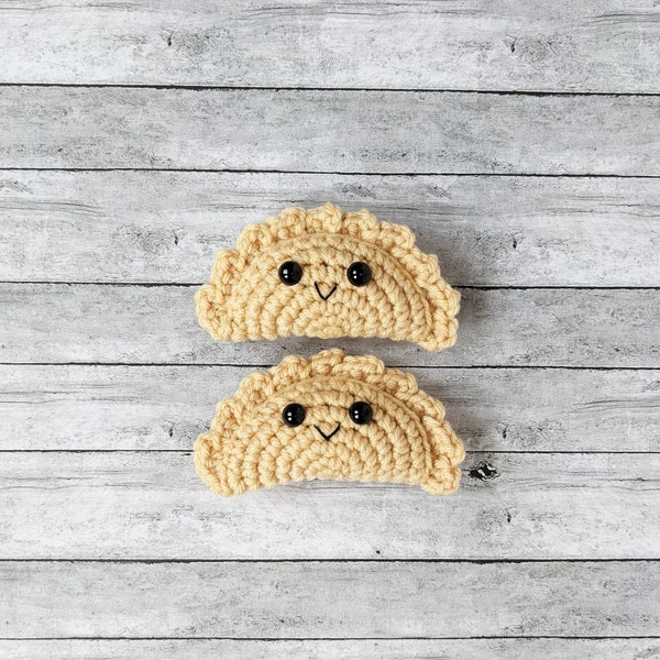 Crochet dumpling plush | Pierogi kawaii plush | Stuffed pot sticker | Play food | Chinese food