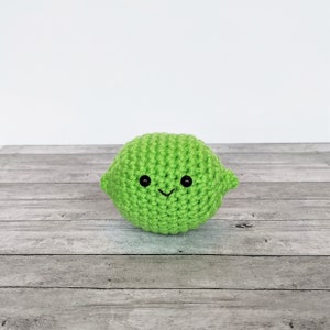 Crochet lime stress ball plush | Kawaii lime | Amigurumi fruit | Play food