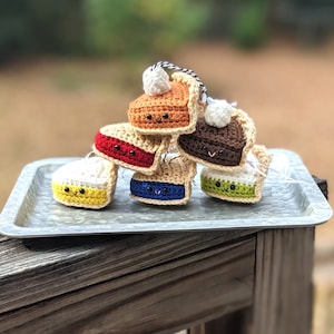 Pie ornament, Plush crochet pie slice, Christmas ornament, Holiday decor