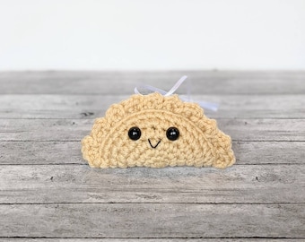 Dumpling ornament | Pierogi plush crochet | Christmas ornament