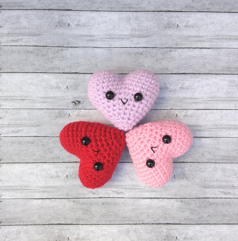 Heart Plush Crochet Stuffed Heart Valentine's Plush Etsy