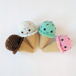 Crochet ice cream cone plush | Kawaii ice cream | Summer decor | Play food