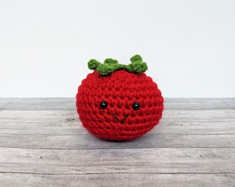 Tomato plush crochet | Kawaii tomato | Play food