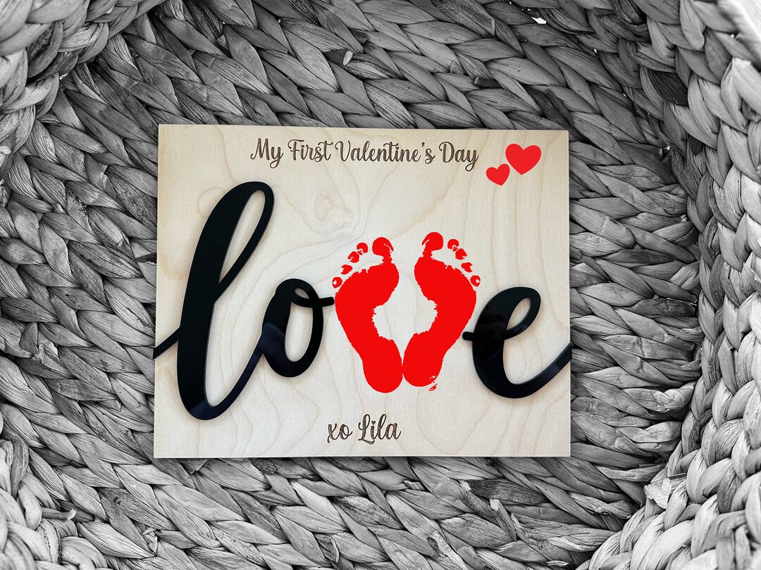 LOVE / Handprint Footprint Art Craft / Heart Love Valentine's Day / DIY ...