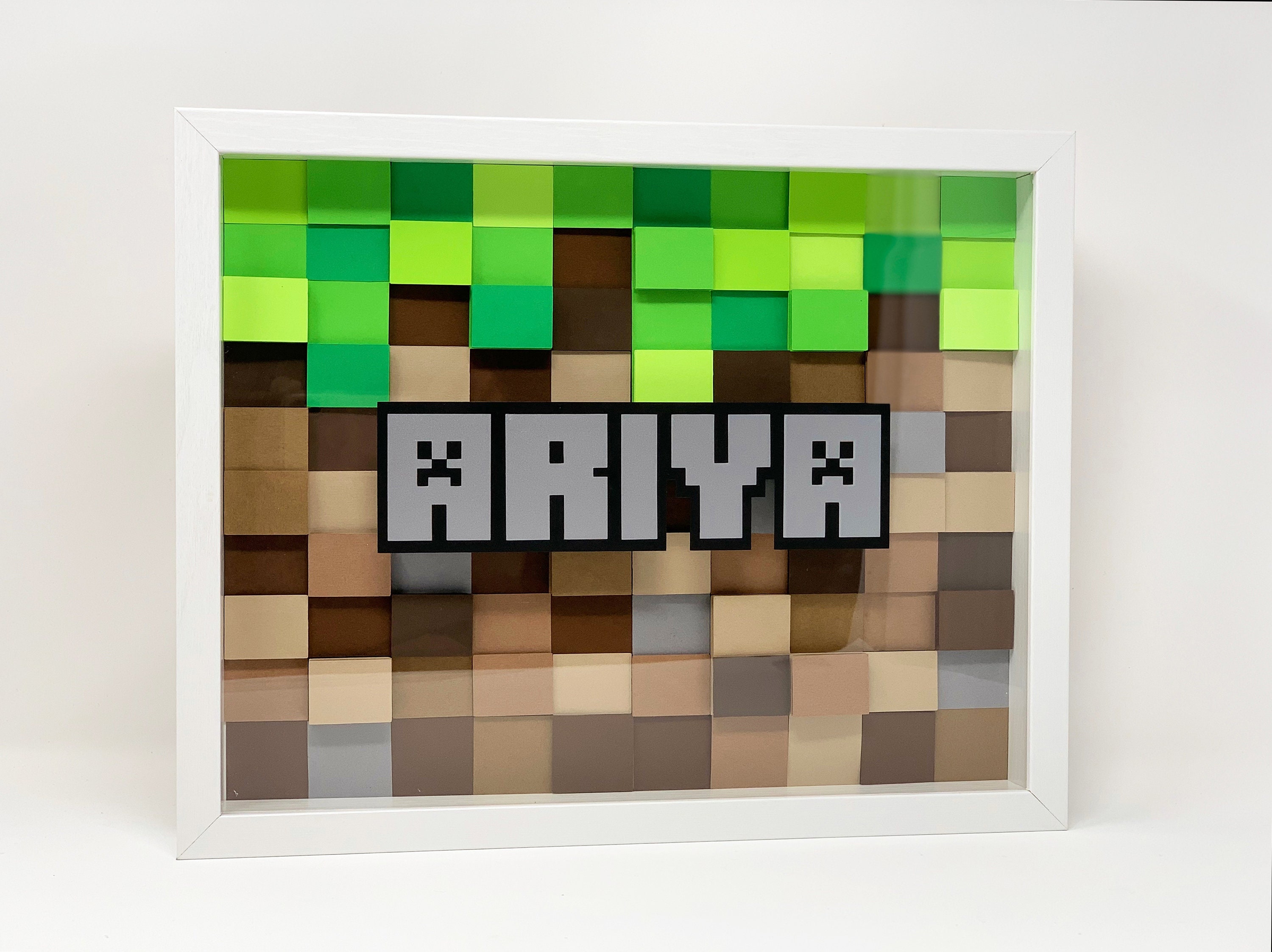 Minecraft Inspired Personalized Frame Gift for Kid Etsy