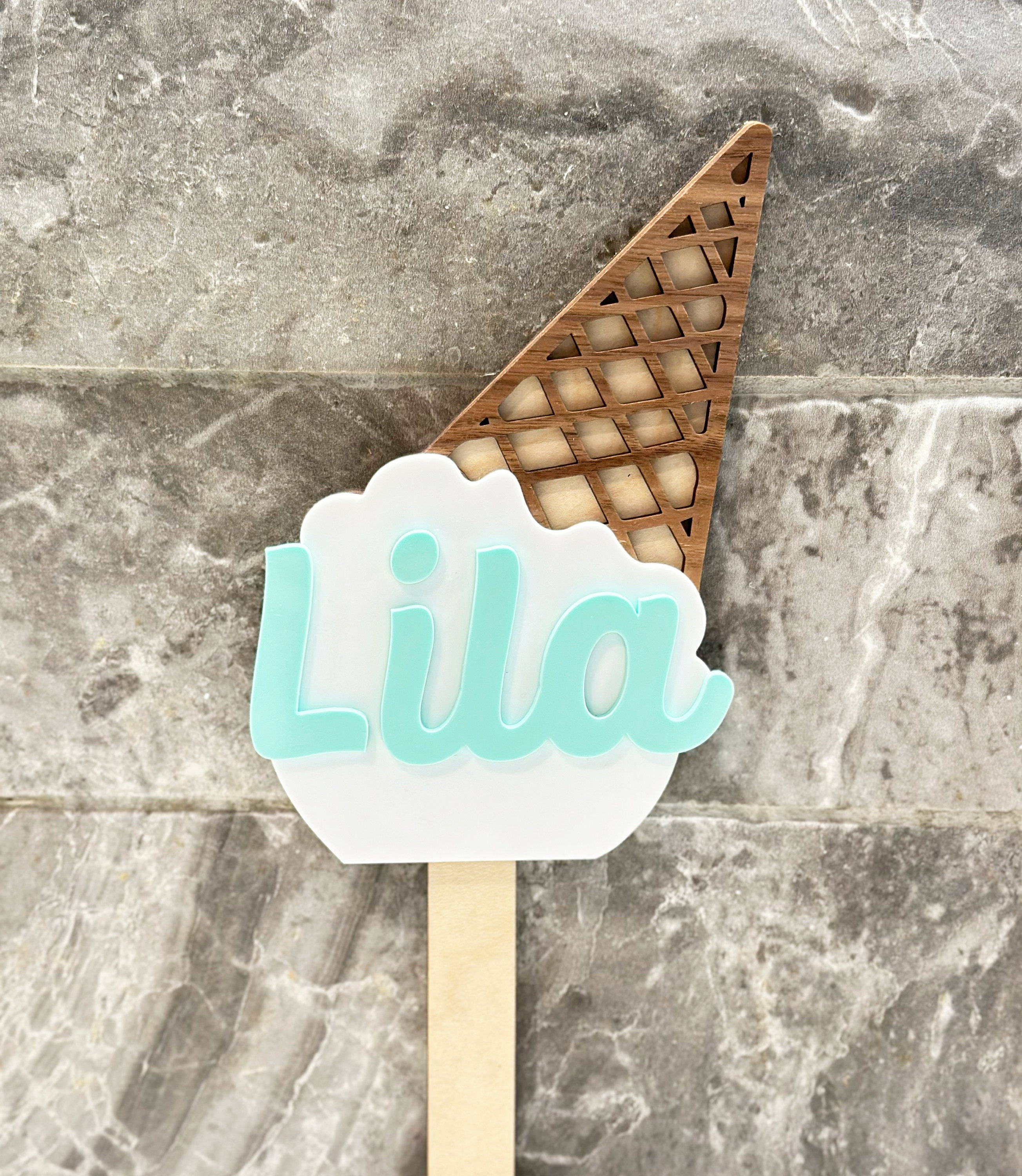 Ice Cream Cake Topper