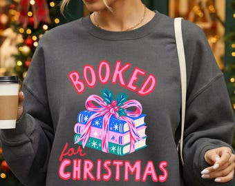 Christmas Book Lover Shirt Bookish Christmas Sweatshirt Book Lover Gift Holiday Reader Tote