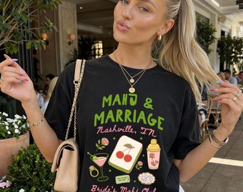 Koszulka Mahjong Bride Club dla panny młodej, koszulka Mahjong dla panny młodej, koszulka Mahjong Wedding Shirt, niestandardowe miasto i rok, koszulka Bachelorette, prezent na wesele