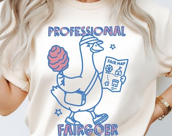 Profesjonalna koszula Fairgoer Silly Goose State Fair | Koszulka z bawełny barwionej na odzieży