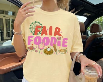 Koszulka Fair Foodie | Koszulka dla miłośników jedzenia na targach stanowych Koszulka Ferris Wheel Corn Dog Funnel Cake
