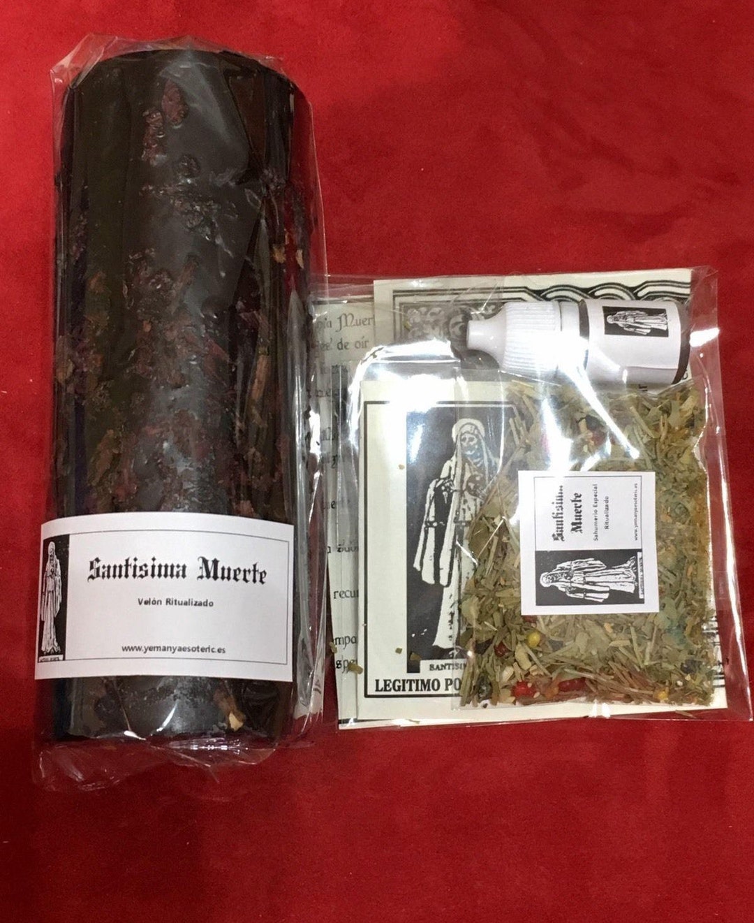 Altar Candle Ritual Candle Holy Death Candle Etsy