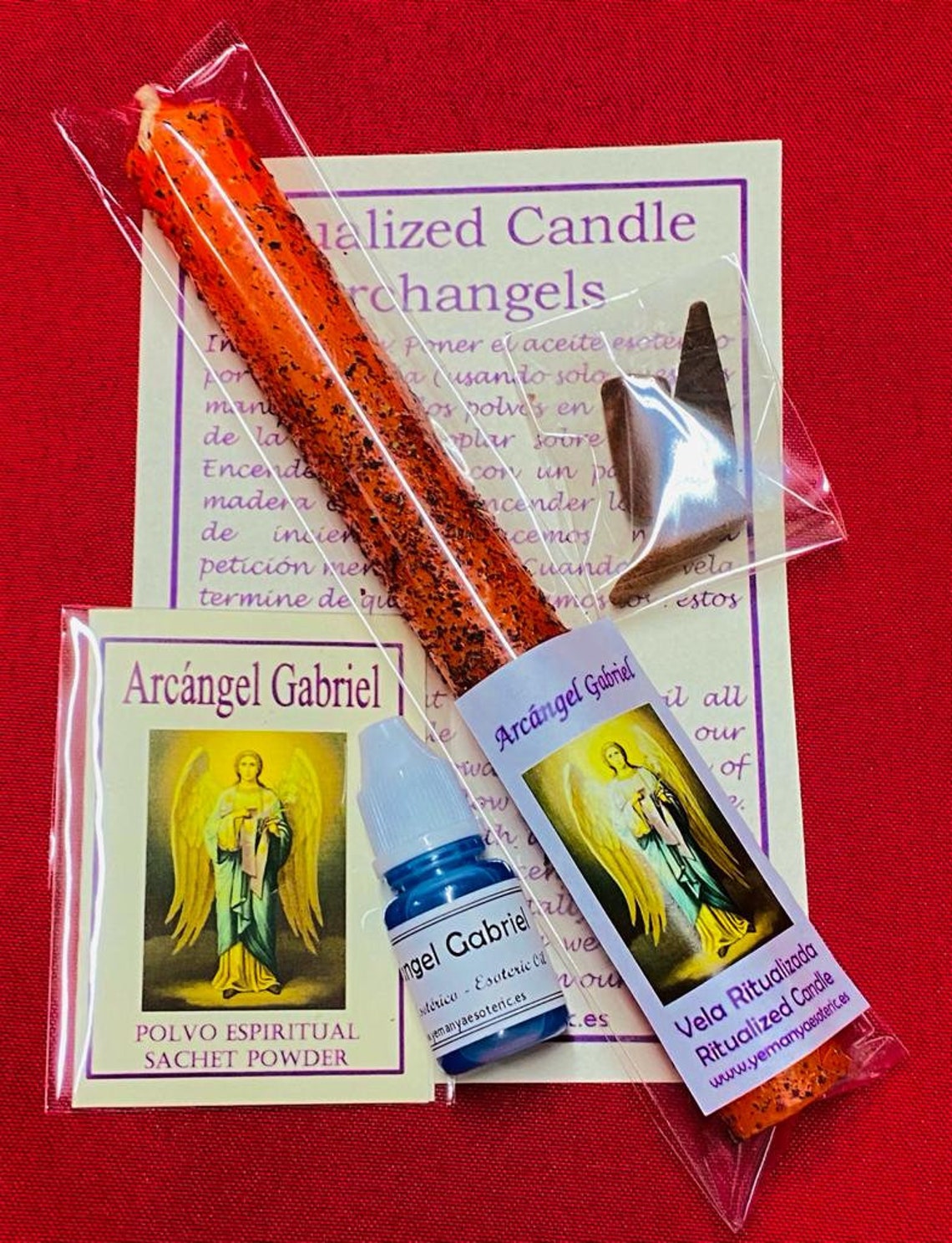 Ritualized Candle Arcangel Gabriel / Candle Dust Incense Etsy