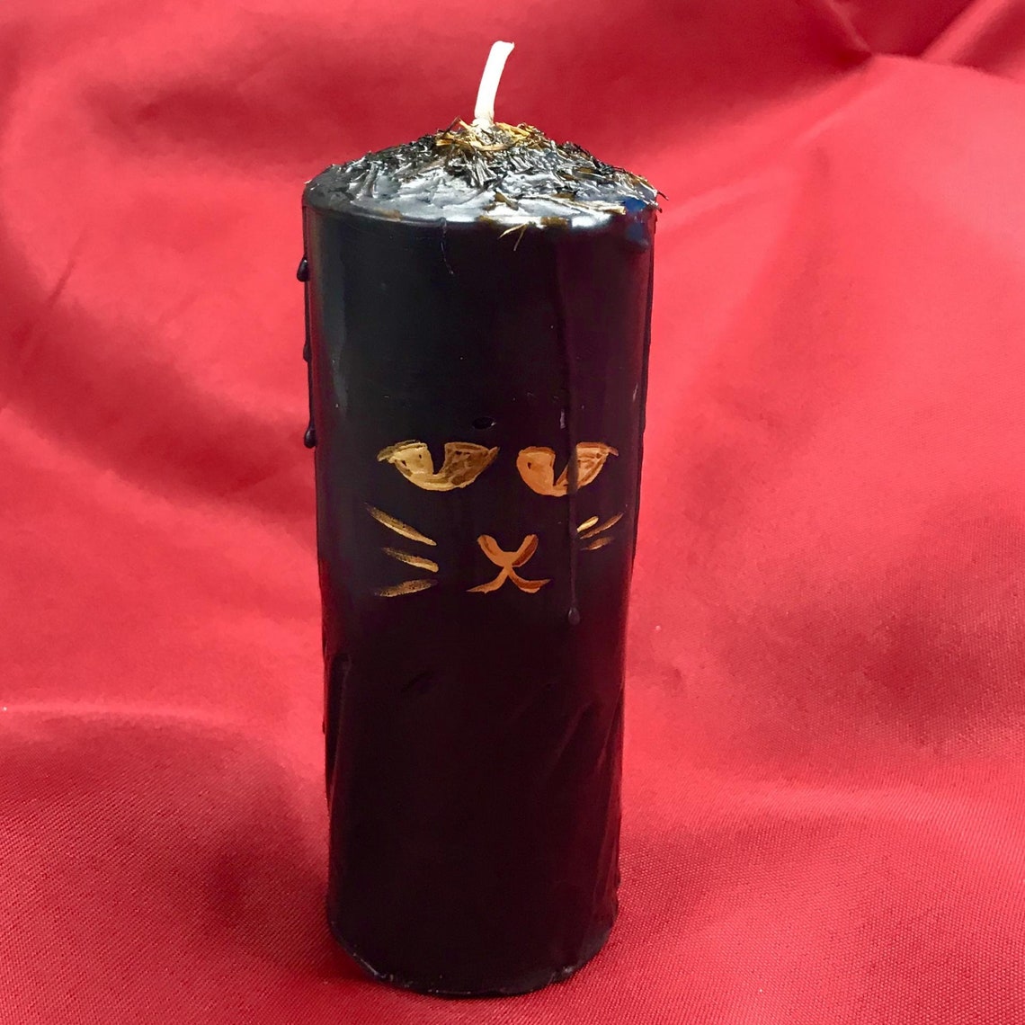 Altar Candle Ritual Candle Black Cat Candle Etsy