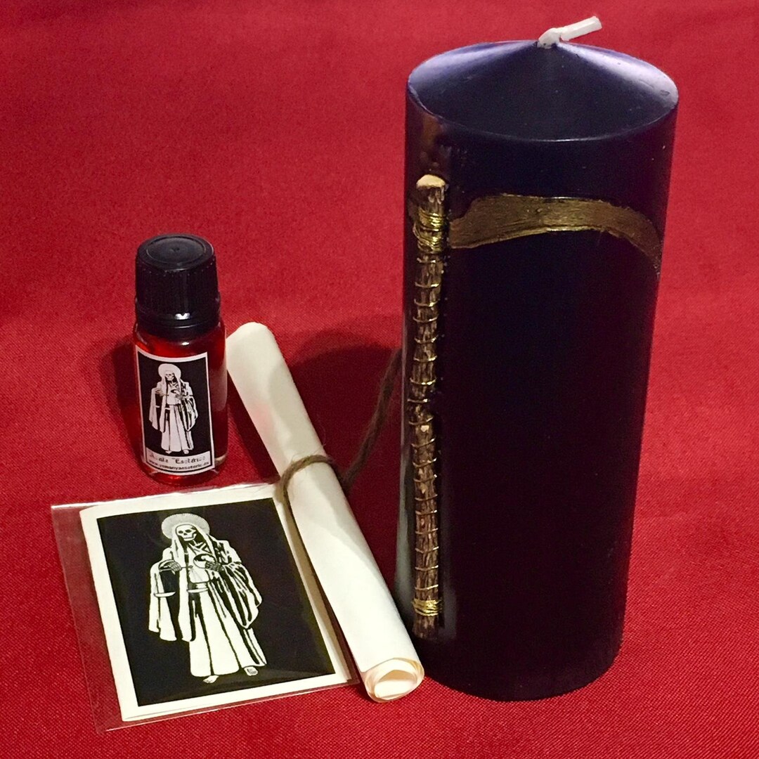 Altar Candle Ritual Candle Holy Death Candle Etsy