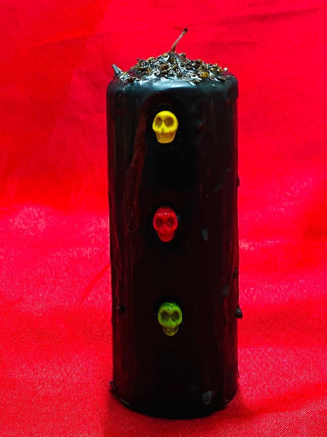Holy Death Candle Altar Candle Ritual Candle Etsy
