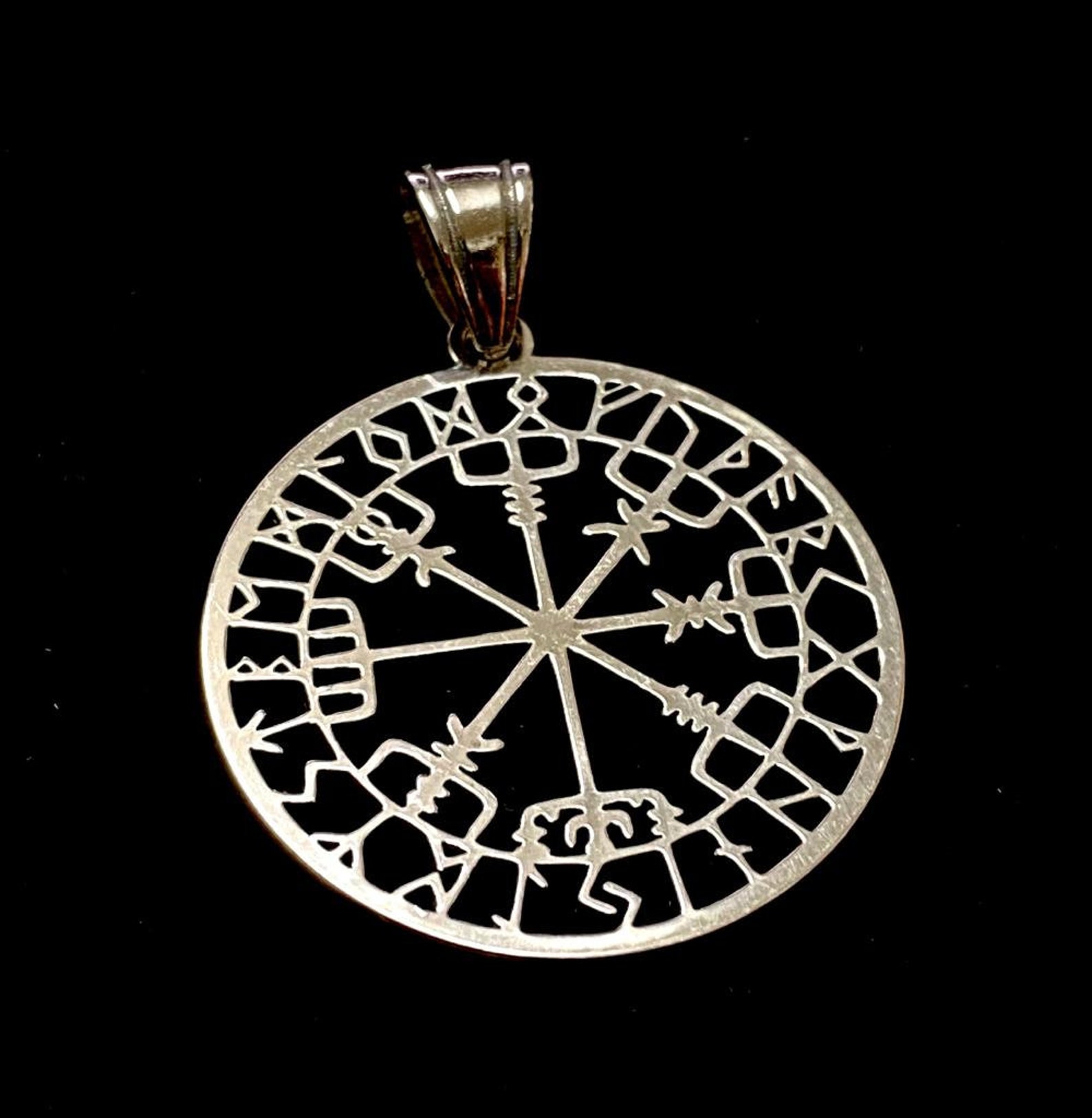 Viking Calendar Pendant Feather 3 cm Sterling Silver 925 Etsy