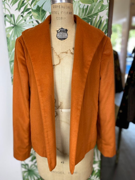 Burnt Orange Micro Fleece Blazer