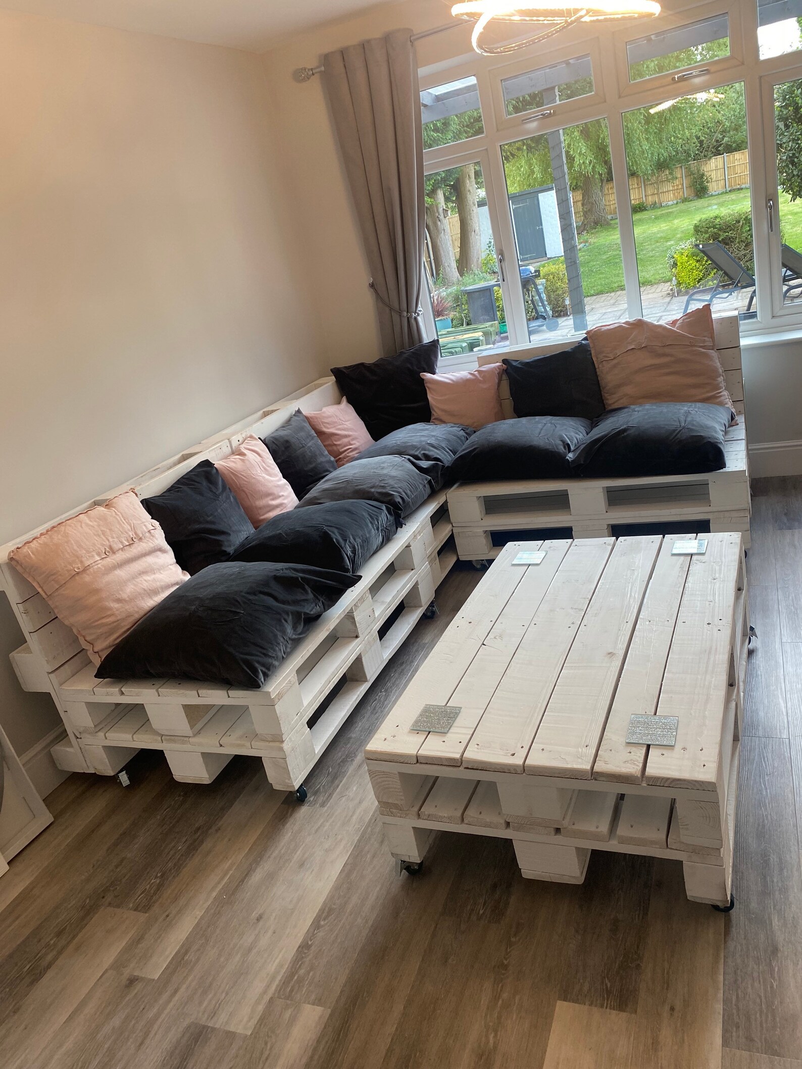 Corner Pallet Sofa with Coffee Table Etsy