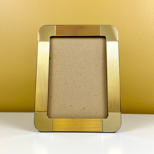 Gold & Silver Curved Corner Photo Frame