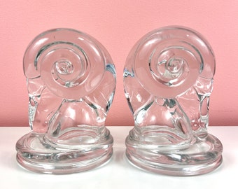 1940s Glass Ram's Head Bookends by Paden City