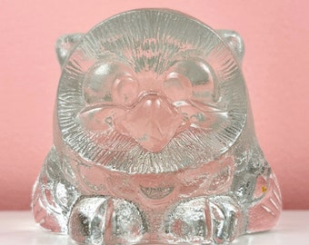 Glass Owl Paperweight by Goebel