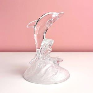 Crystal Dolphin on Wave Figure by Cristal D&#39;arques